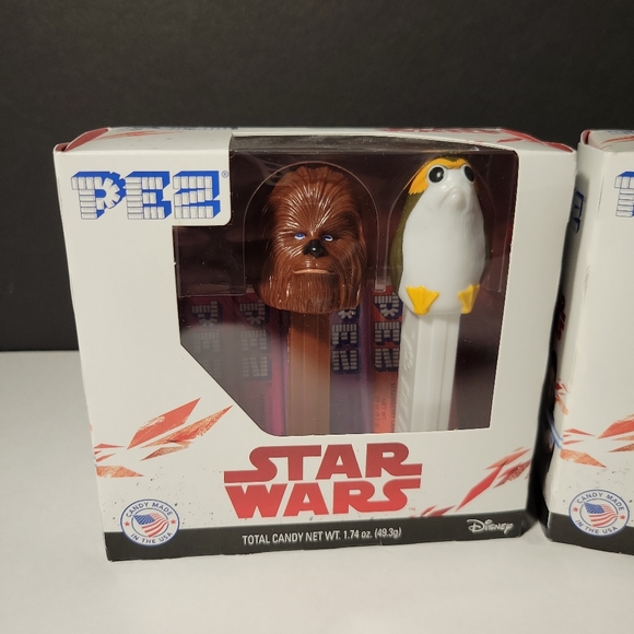 Star Wars 4 Piece PEZ Collectors Set NEW BB8 Chewbacca Rey Disney - Picture 3 of 8